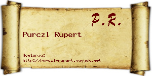Purczl Rupert névjegykártya